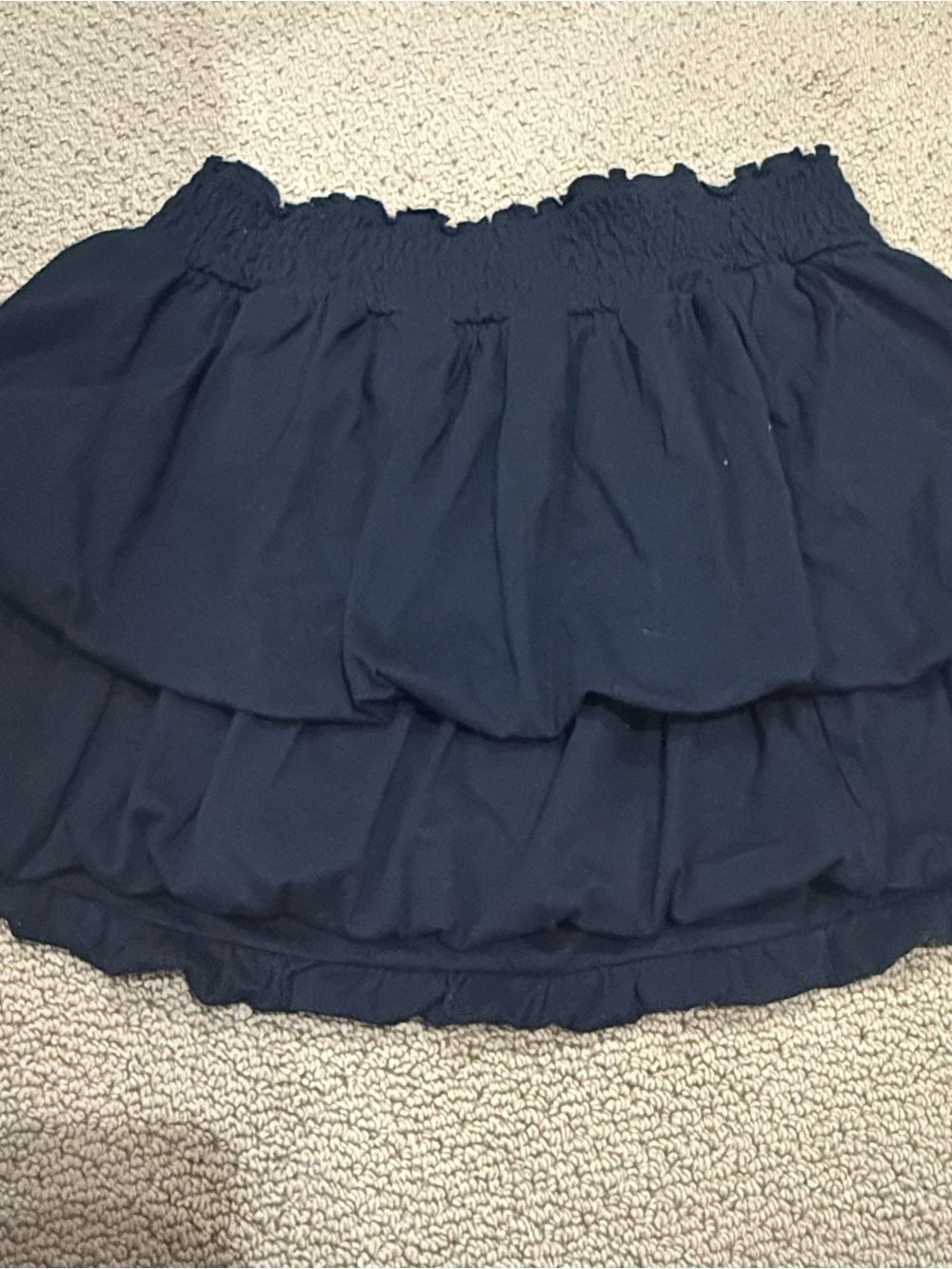 Women’s black Tiered bubble Mini Skirt tin haul size xl